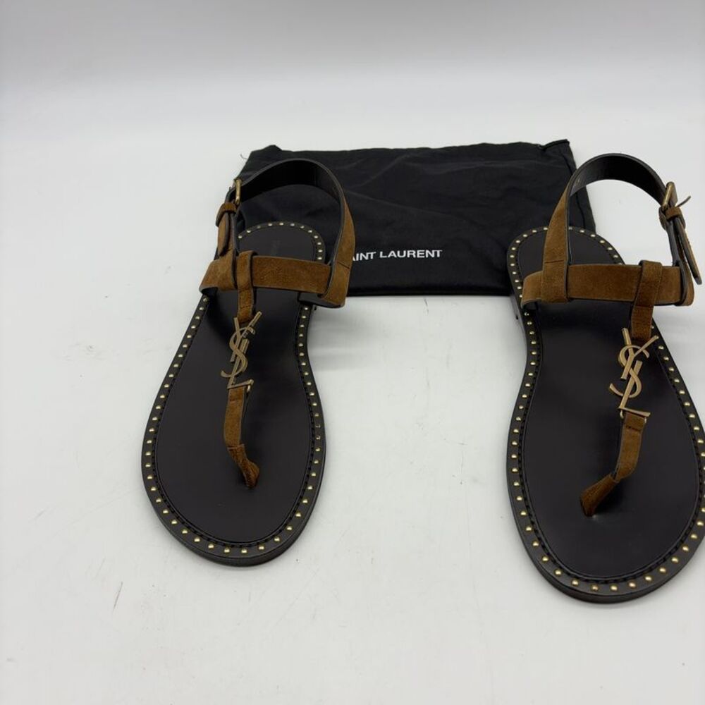 Saint Laurent CASSANDRE YSL logo sandal size 43